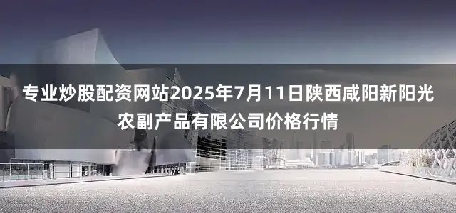 专业炒股配资网站2025年7月11日陕西咸阳新阳光农副产品有限公司价格行情